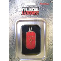 Cross of Flamel Red Dog Tag Ketting