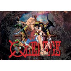 One Piece Poster - Luffy & map (Groot)