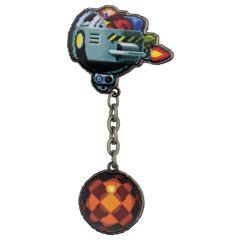 Sonic - The Hedgehog Pin Badge Dr. Eggman Egg Mobile Chained