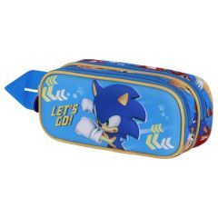 Sonic - The Hedgehog 3D Double Pencil case SEGA Go Blue