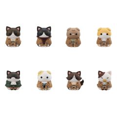 Attack on Titan Mega Cat Project Mini Figures Attack on Tinyan Gathering Scout Regiment danyan! 3 cm Blind Box Display (8) (Repeat)