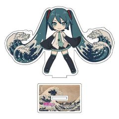 Hatsune Miku x Katsushika Hokusai iXima Die-Cut Acrylic Stand The Great Wave off Kanagawa (Chibi) 10 cm (5)
